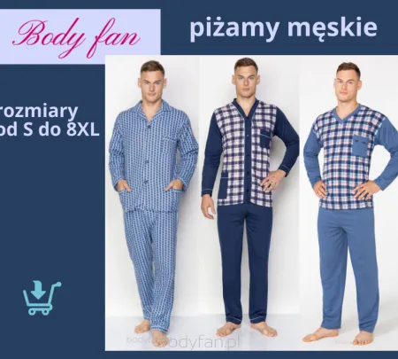 piżamy męskie duże rozmiary