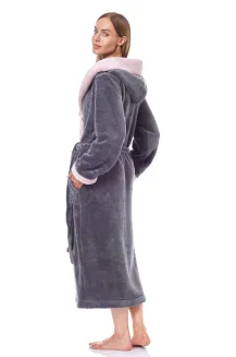 Długi szlafrok damska 3XL L&L 9145 - 12