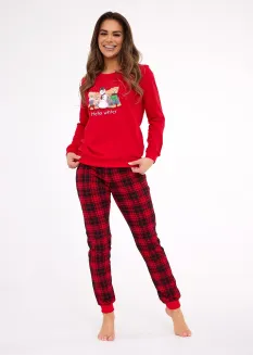 Piżama damska Cornette Winter Christmas S-2XL bawełniana świąteczna - 2