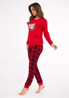 Piżama damska Cornette Winter Christmas S-2XL bawełniana świąteczna - 4