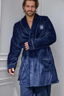 Szlafrok męski krótki L&L 2664 bonżurka Elegant 3XL - 5
