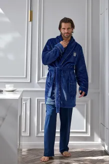 Szlafrok męski krótki L&L 2664 bonżurka Elegant 3XL - 10
