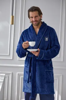 Szlafrok męski krótki L&L 2664 bonżurka Elegant 3XL - 11