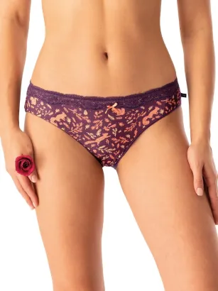 Figi damskie Key LPR 706 dwupak mini bikini z nadrukiem S–XL