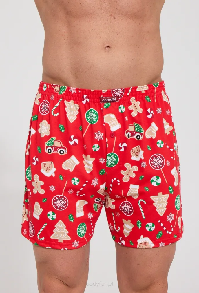 Bokserki świąteczne Cornette 016/28 Candy 3 Christmas S-2XL