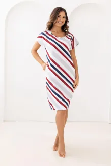 Koszula nocna Regina 175 bawełniana w paski 2XL–4XL - 4