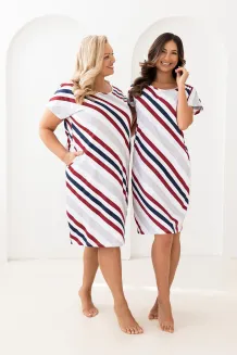 Koszula nocna Regina 175 bawełniana w paski 2XL–4XL - 5