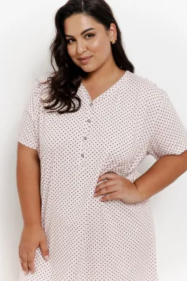Koszula nocna w kropki Taro Meg 3367 2XL-3XL