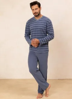 Piżama męska Regina 490 frotte paski M–XL - 3