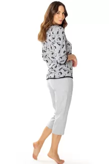 Bawełniana piżama damska w koty Kitty 6409 - 3