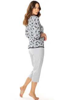 Bawełniana piżama damska w koty Kitty 6409 - 3