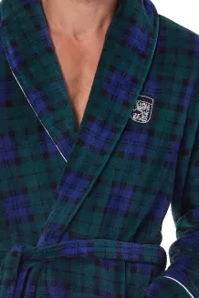 Elegancki szlafrok męski L&L 2455 Hero M-2XL herb - 2