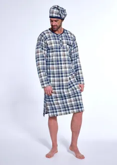 Koszula nocna męska Cornette 110/30 bawełna kratka M-2XL - 2