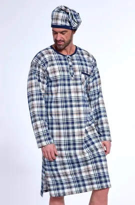 Koszula nocna męska Cornette 110/30 bawełna kratka M-2XL