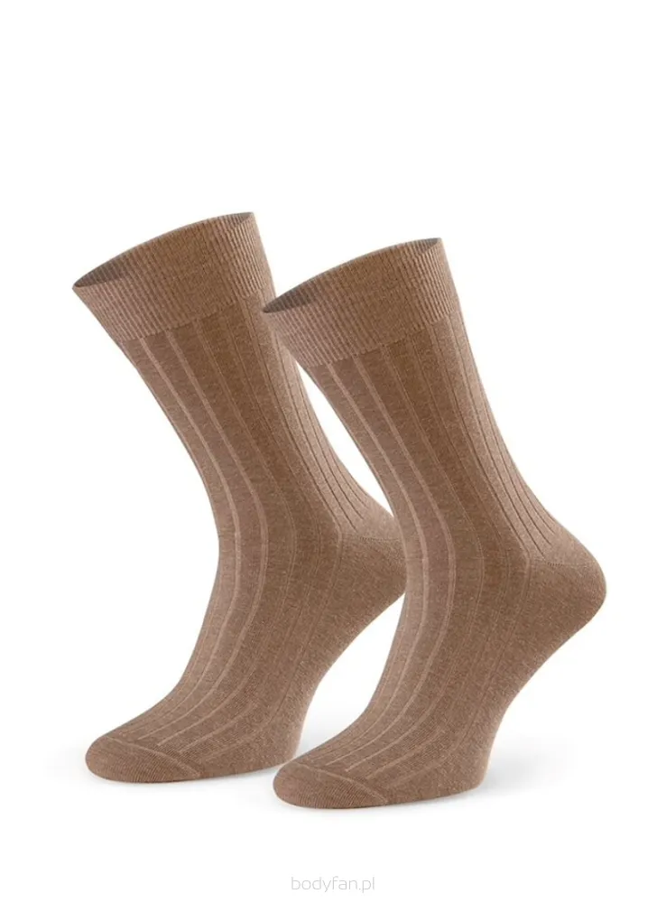 Skarpety z organicznej bawełny z dodatkiem wielbłądziej wełny Steven art.053 Organic Cotton & Bio Camel 41-46