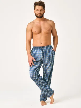 Spodnie piżamowe męskie flanelowe Key MHT 404 M-2XL