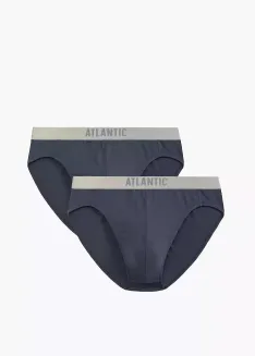 Slipy Atlantic 2BMP-013 dwupak S-2XL bawełna pima modal - 2