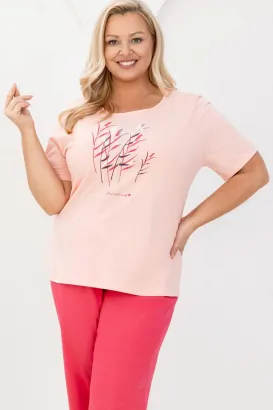 Piżama damska Regina 740 plus size bawełna 2XL–3XL