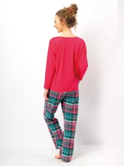 Piżama damska spodnie flanelowe Key LNS 420 M-2XL - 3