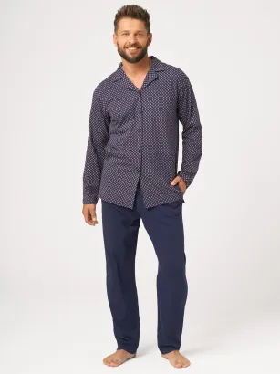 Piżama męska rozpinana Key MNS 913 3XL-4XL
