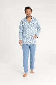 Piżama męska Regina 486 rozpinana z kołnierzykiem M–XL - 8