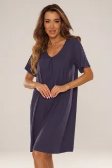Koszula nocna De Lafense 877 Dahlia – wiskoza, krótki rękaw, 3XL-4XL - 5