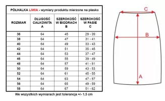 Półhalka długa z jedwabiu wiskozowego Liwia 4141 rozmiary 38 i 50 - 4