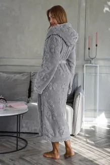 Ciepły szlafrok damski L&L 2631 Maya długi S-2XL - 11