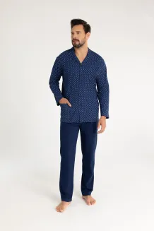 Piżama męska Regina 486 rozpinana z kołnierzykiem 2XL–3XL - 3
