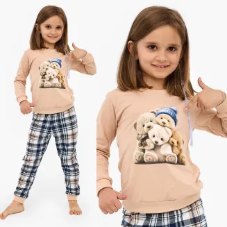 Piżama Cornette Young Girl 594/187 Bears dł/r 86-128 - 4