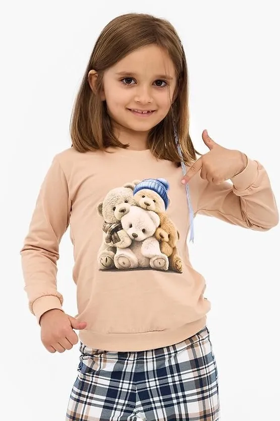 Piżama Cornette Young Girl 594/187 Bears dł/r 86-128