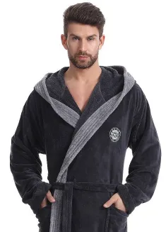 Szlafrok męski z kapturem L&L George 3XL Best - 3
