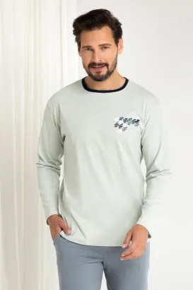 Piżama męska Regina 484 bawełniana z kieszeniami M-XL