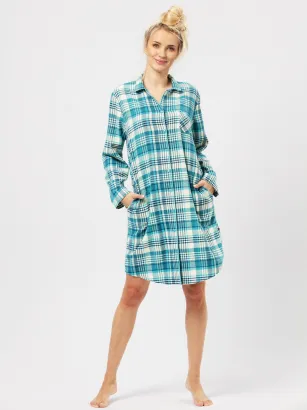 Koszula nocna rozpinana Key LND 471 Flanela S-XL