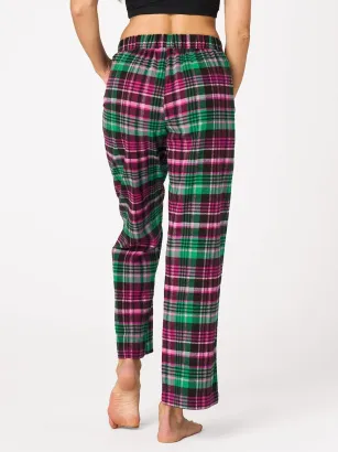 Spodnie piżamowe damskie flanelowe Key LHE 414 S-XL
