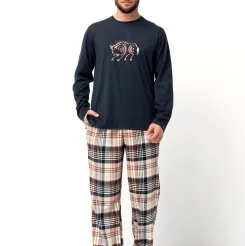 Piżama męska spodnie flanelowe Key MNS 444 M-2XL