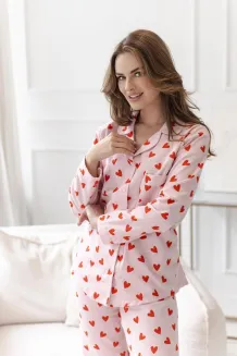 Flanelowa piżama damska w serca Taro 3628 Sorella S-XL - 3