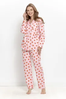 Flanelowa piżama damska w serca Taro 3628 Sorella S-XL - 2