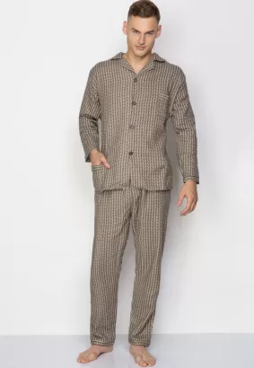 Rozpinana piżama męska z flaneli 4XL 176 Armadio