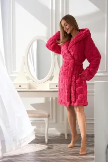 Szlafrok damski krótki w serca L&L 2553 Valentina  S-XL - 13
