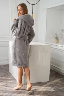 Szlafrok damski L&L Liv 2559 z kapturem, krótki, S–XL - 5