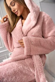 Szlafrok damski L&L Liv 2559 z kapturem, krótki, S–XL - 6