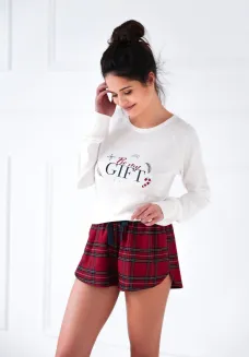 Ciepła piżama damska Sensis Leta Interlock/Flanela Christmas S-XL - 5