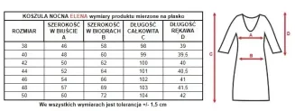 Koszula nocna z jedwabiu wiskozowego Elena 6400 - 7