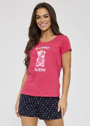 Piżama damska Cornette 628/333 Gummy Queen – żelek w koronie S-2XL