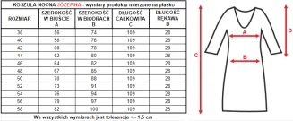 Koszula nocna z jedwabiu wiskozowego JÓZEFINA 388 - 3