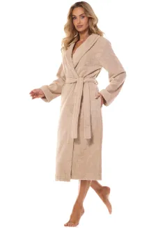 Szlafrok damski frotte L&L 2408 długi M-2XL - 4