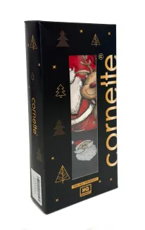 Komplet bokserki i skarpety Cornette 914/06 Świąteczny Gift M-2XL - 2