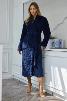 Ciepły szlafrok damski L&L 2645 Nella długi M-2XL - 3