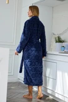 Ciepły szlafrok damski L&L 2645 Nella długi M-2XL - 4